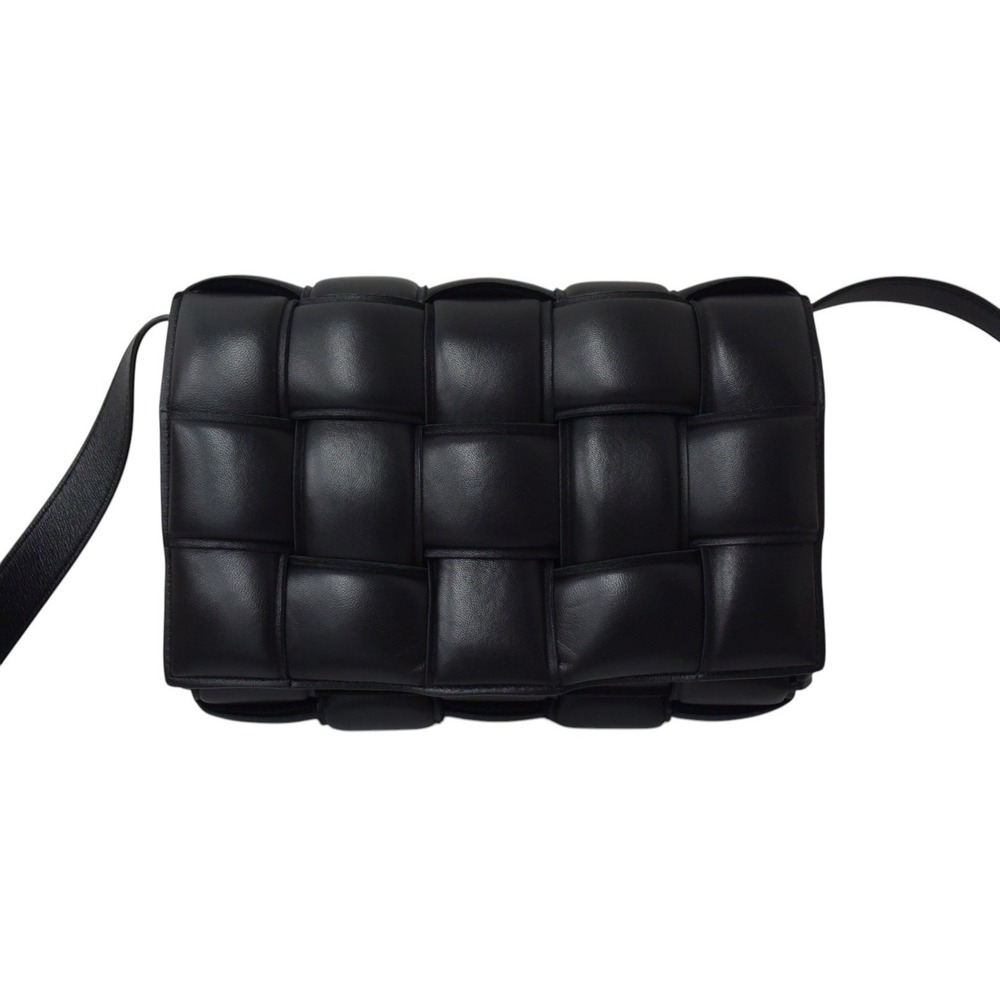 Bottega Veneta Shoulder Bag Cassette Padded Intrecciato Black